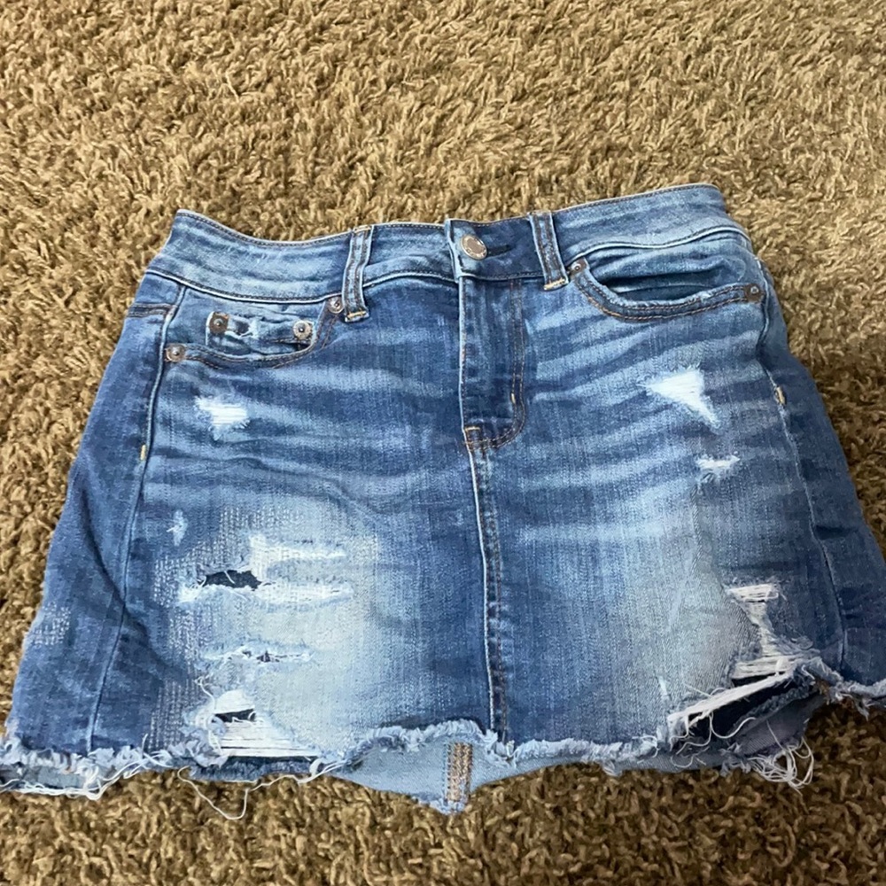 American eagle jean skirt